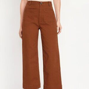 Old Navy High Rise Wide Leg Cropped Pants